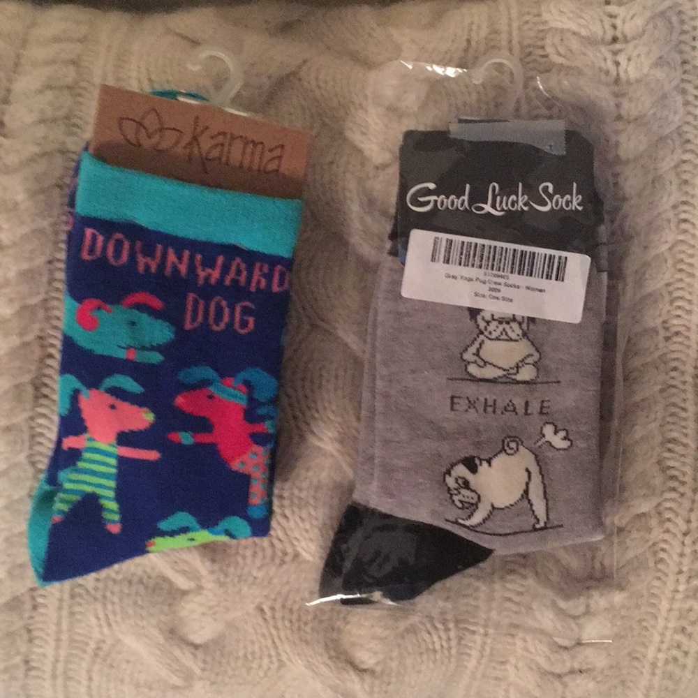 Funny yoga socks - 2 Pair